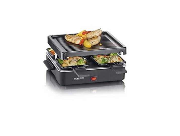 SEVERIN RG 2370 Mini Raclette-Grill, 600, Kunststof, Zwart