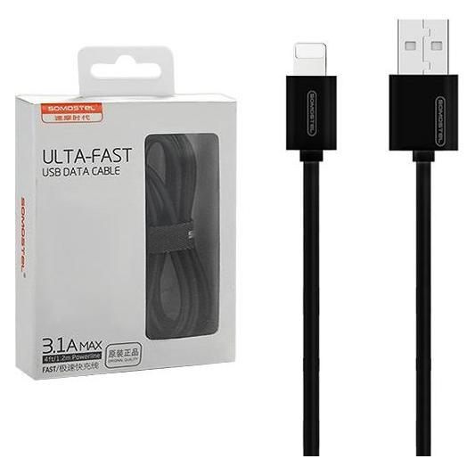Somostel USB-KABEL IPHONE 3A SCHWARZ 3100mAh SCHNELLLADEGERÄT 1,2M SMS-BP02 (1.20 m, USB 3.2 Gen 1) (35533636)