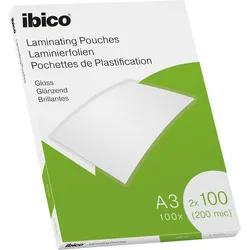 IBICO 627320 - Laminierfolien, DIN A3, 100 mic, glänzend, 100 Stück
