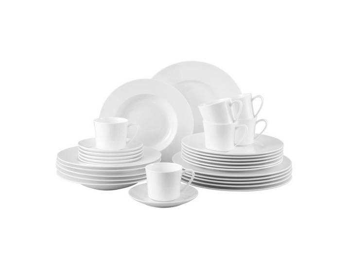 Rosenthal Kombiservice, Weiss, Keramik, 30-teilig, 200 ml,200 ml, 35x35x33 cm, DIN EN ISO 14001, DIN EN ISO 9001, hitzebeständig, Geschirr, Geschirr-Sets, Kombiservice