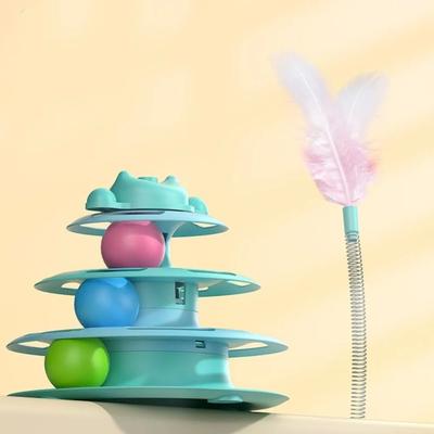 Uplifted Finds 4 Layer Feather Interaction Tower green