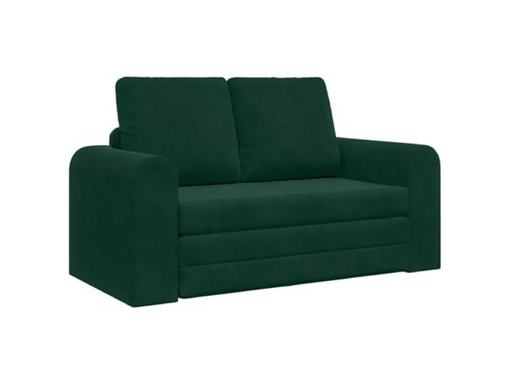 vidaXL Schlafsofa Dunkelgrün 148 x 71 x 83 cm Samt Weiche gepolsterte Kissen für Unterstützung, Lässt sich leicht vom Sofa zum Bett umwandeln,