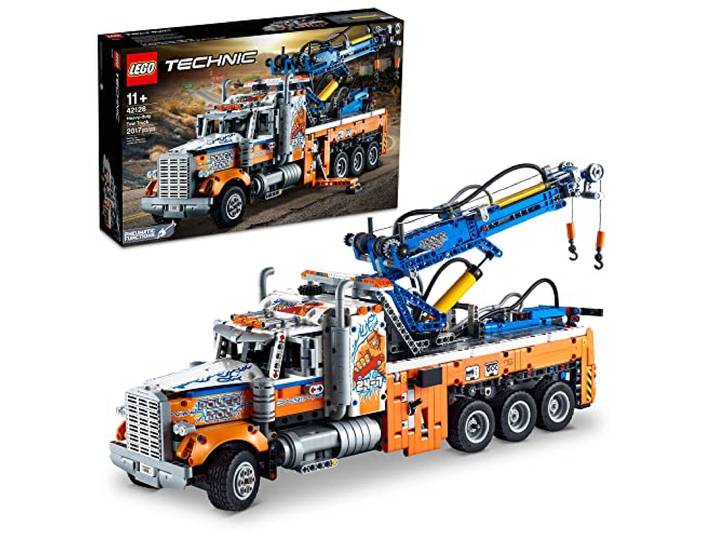 LEGO Technic Schwerlast-Abschleppwagen 42128 mit Kran, Spielzeugmodell-Bausatz, Engineering for Kids Serie