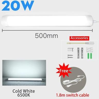 Uplifted Goods LED Under Cabinet Lighting With Warm And Cool White Options 20w 0.5m Cold White us Plug