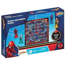 Luna Toys Brettspiel Snakes and Ladders Spider-Man