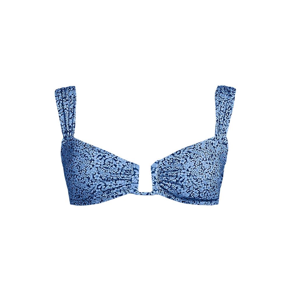 Bikinitop mit U-Bügel für Damen, Damen, size: regular, Blau, Elasthan, by Lands' End