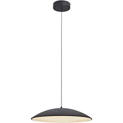 LED Pendelleuchte "LENTE", schwarz, 1, Ø 50cm H: 30cm, 1 Stk., SCHÖNER WOHNEN-KOLLEKTION, Leuchten, SCHÖNER WOHNEN Kollektion, Downlight, LED Pendelleuchte