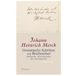 Gesammelte Schriften, Belletristik von Johann Heinrich Merck