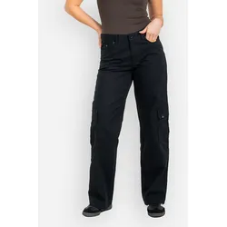 REELL Mia Cargo Hose deep black canvas Gr. 26