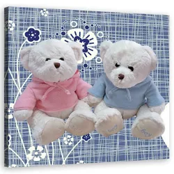 WANDBILD zwei teddybären