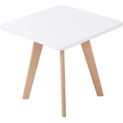 CLP Beistelltisch Almeria Eckig I Beine Aus Buchenholz I Beistelltisch Im Skandi-Look I Kleiner Couchtisch