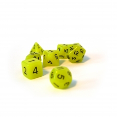 Dice4friends Würfelset Glowing - Yellow (7) 279220