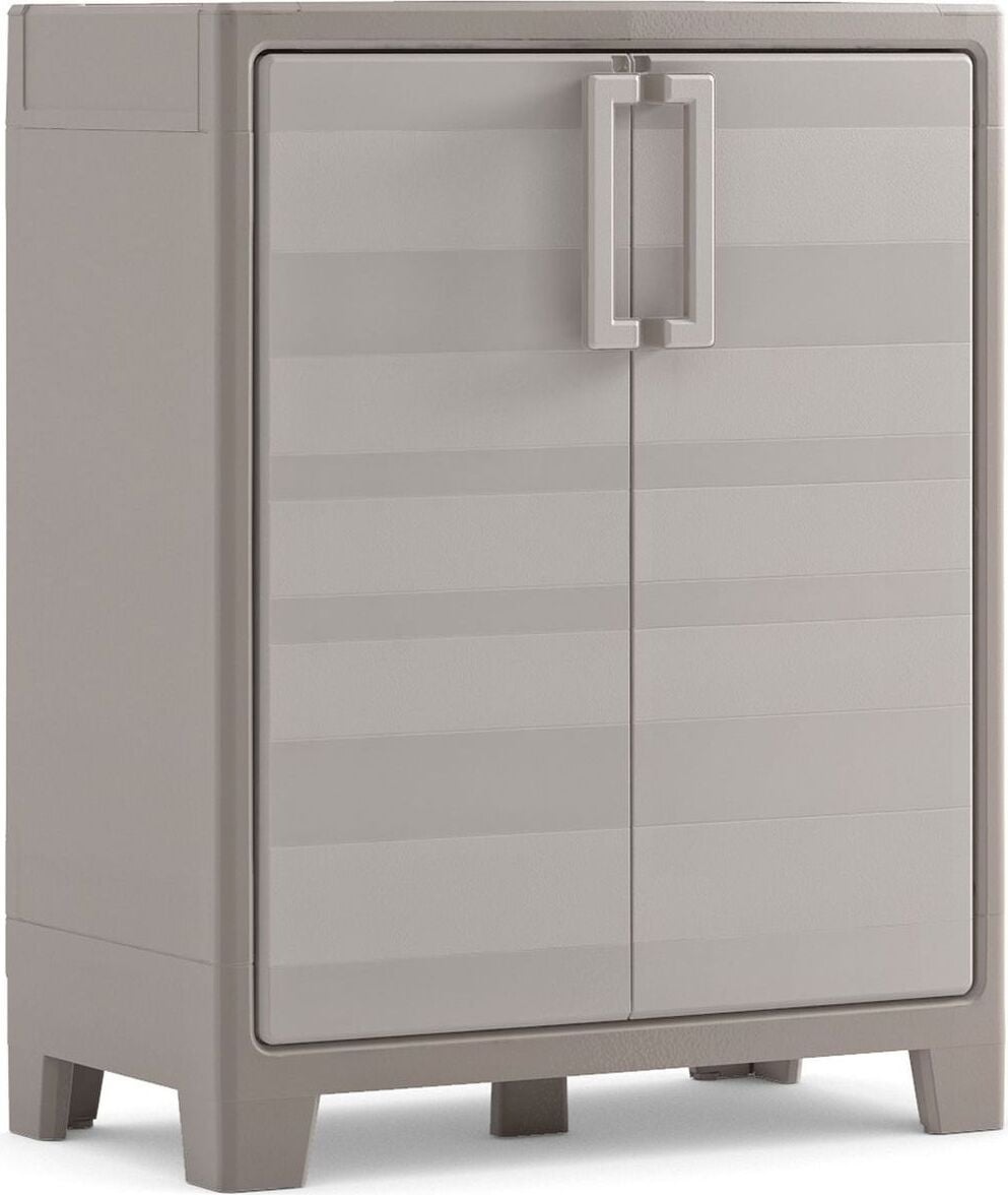 KIS Kunststofkast Gulliver met deuren en slot, beige, B: 100 cm, D: 44 cm, H: 80 cm