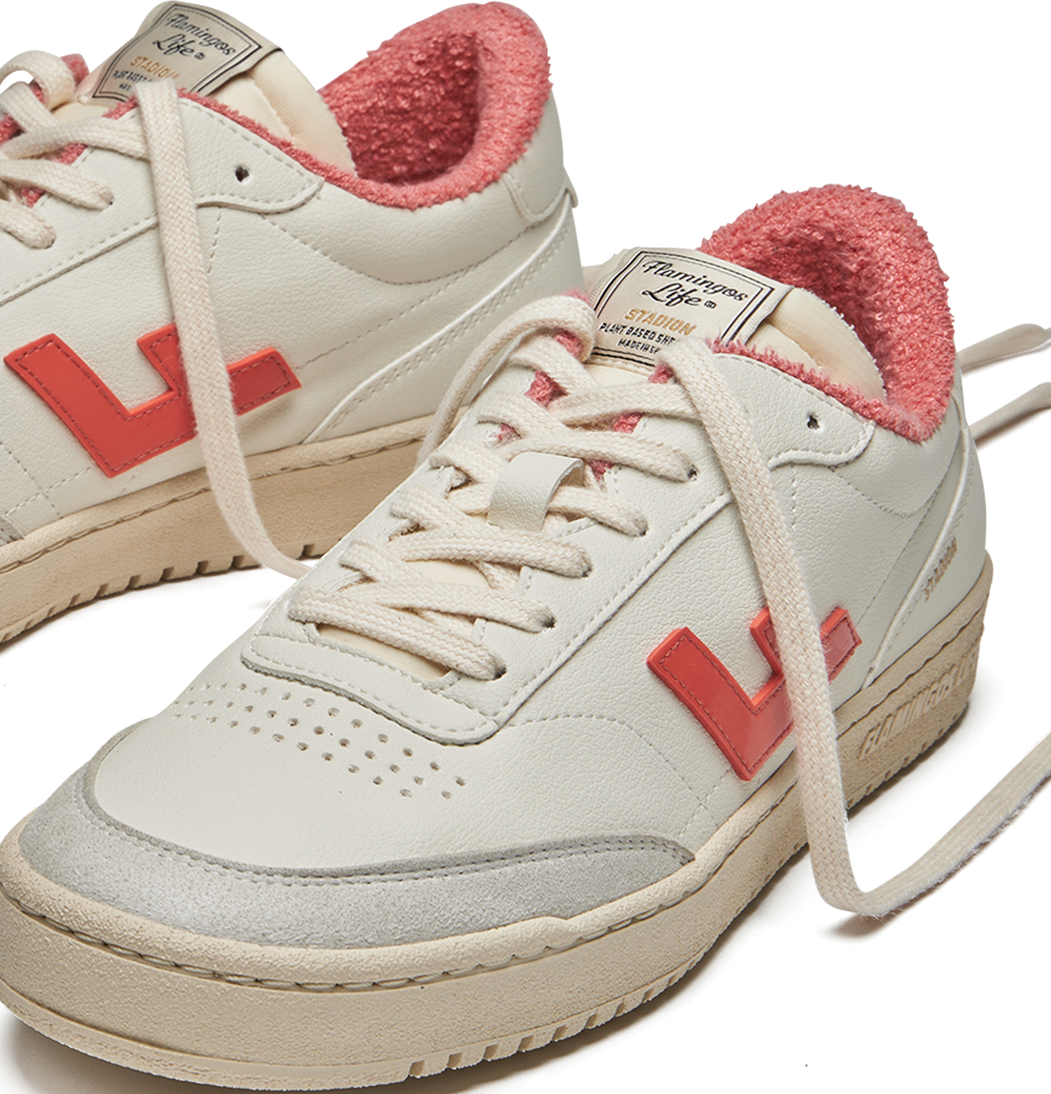 Sneaker FLAMINGOS LIFE "STADION", Damen, Gr. 42, gesso campari, Textil, Schuhe Sneaker gesso campari 42