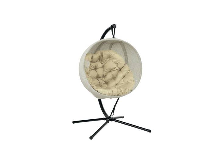 Fauteuil suspendu Outsunny Fauteuil balançoire de jardin avec support Coussin épais Convient aux terrasses et balcons Kaki