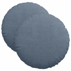 vidaXL Sitzkissen 2 stk. Cordstoff Blau Ø 40 cm