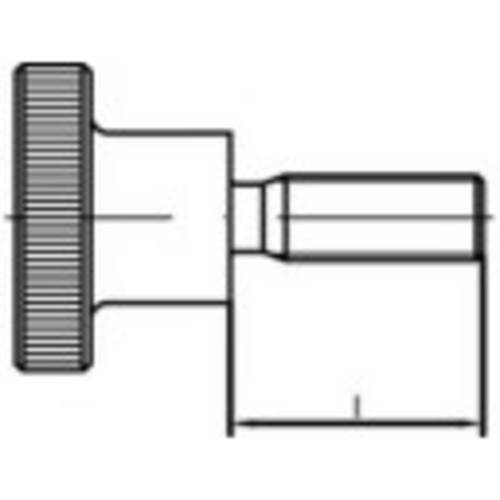 TOOLCRAFT 107512 Rändelschrauben M6 10mm DIN 464 Stahl 25St.