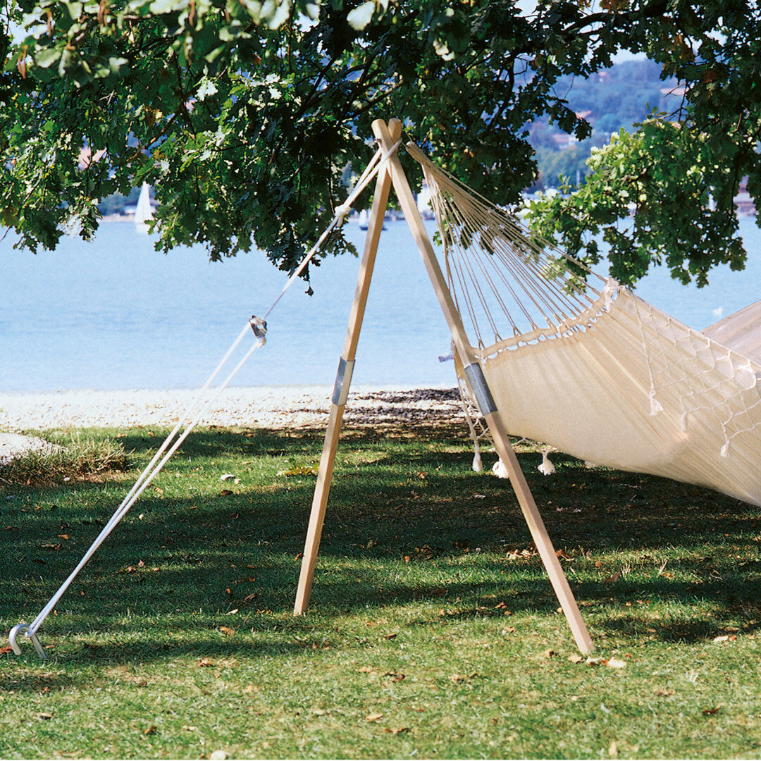 Amazonas EllTex Products Portable Stand Wooden Hammock Stand Natural Wood 165cm H X 92cm W X 165cm D