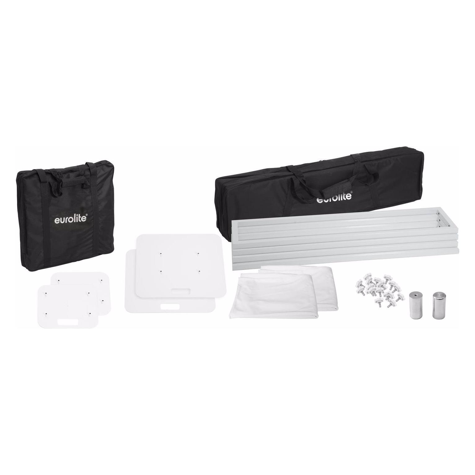 Eurolite 2x Stage Stand 150cm inkl. Cover und Tasche, weiss (32000070)