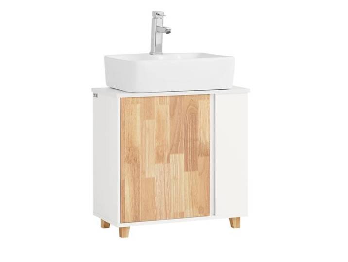 Meuble sous Vasque - SOBUY - BZR75-W - Style Campagne - Blanc - 60x30x60 cm