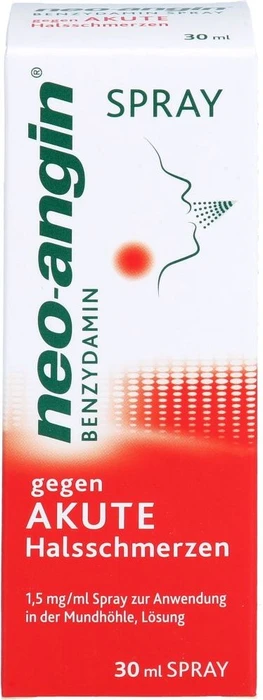 Neo-Angin Benzydamin Spray gegen akute Halsschmer. 30 ml