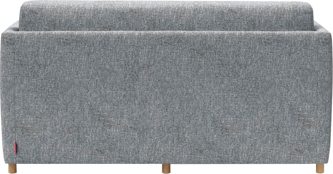 3-Sitzer INNOVATION LIVING ™ "Olan Schlafsofa, innovativ und modern, kompakte Stellfläche", grau, B:159cm H:75cm T:91cm, Sofas, leichtgängiger Ausklappmechanismus; schmale Armlehnen, Eichenfüße