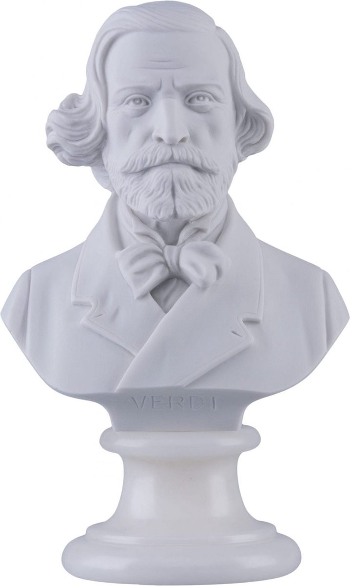 Music Gifts Albast borstbeeld Giuseppe Verdi 22 cm