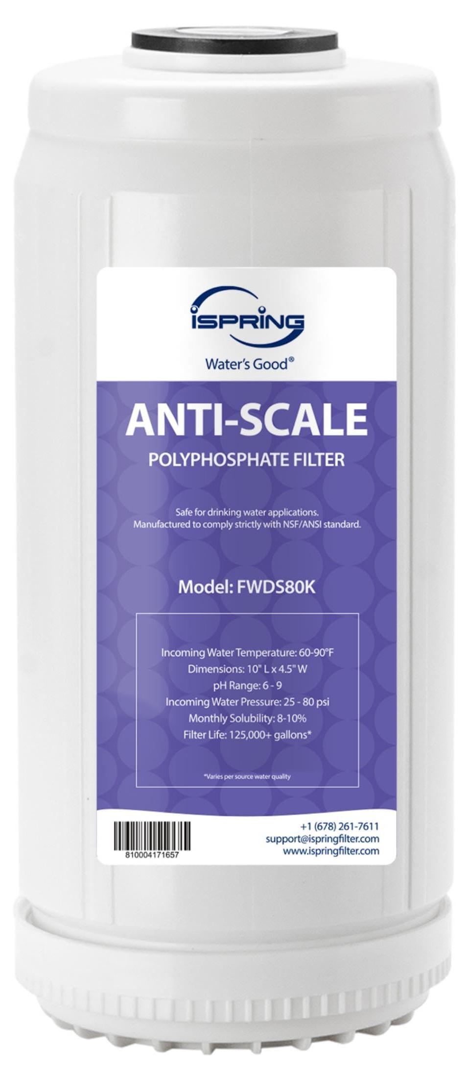 Hauswasserfilter Kalkschutzfilter Anti-Kalk-Filter - 10 x 4,5 Zoll - Kalkhemmer - Bis 80.000 Liter