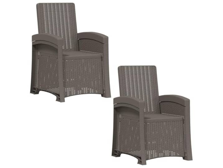 FDSAQOPT Liegesessel Garten Rattan-Optik 2 STK. Hellgrau PP Polypropylen Rahmen, 3-fach verstellbare Rückenlehne, wetterbeständig, für Garten Terrasse Balkon