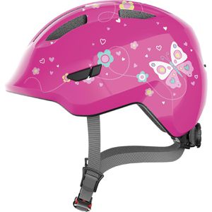 Abus Fahrradhelm Smiley 3.0, für Kinder, 50 - 55 cm, verstellbar, pink, mit Motiven & Luftkanälen