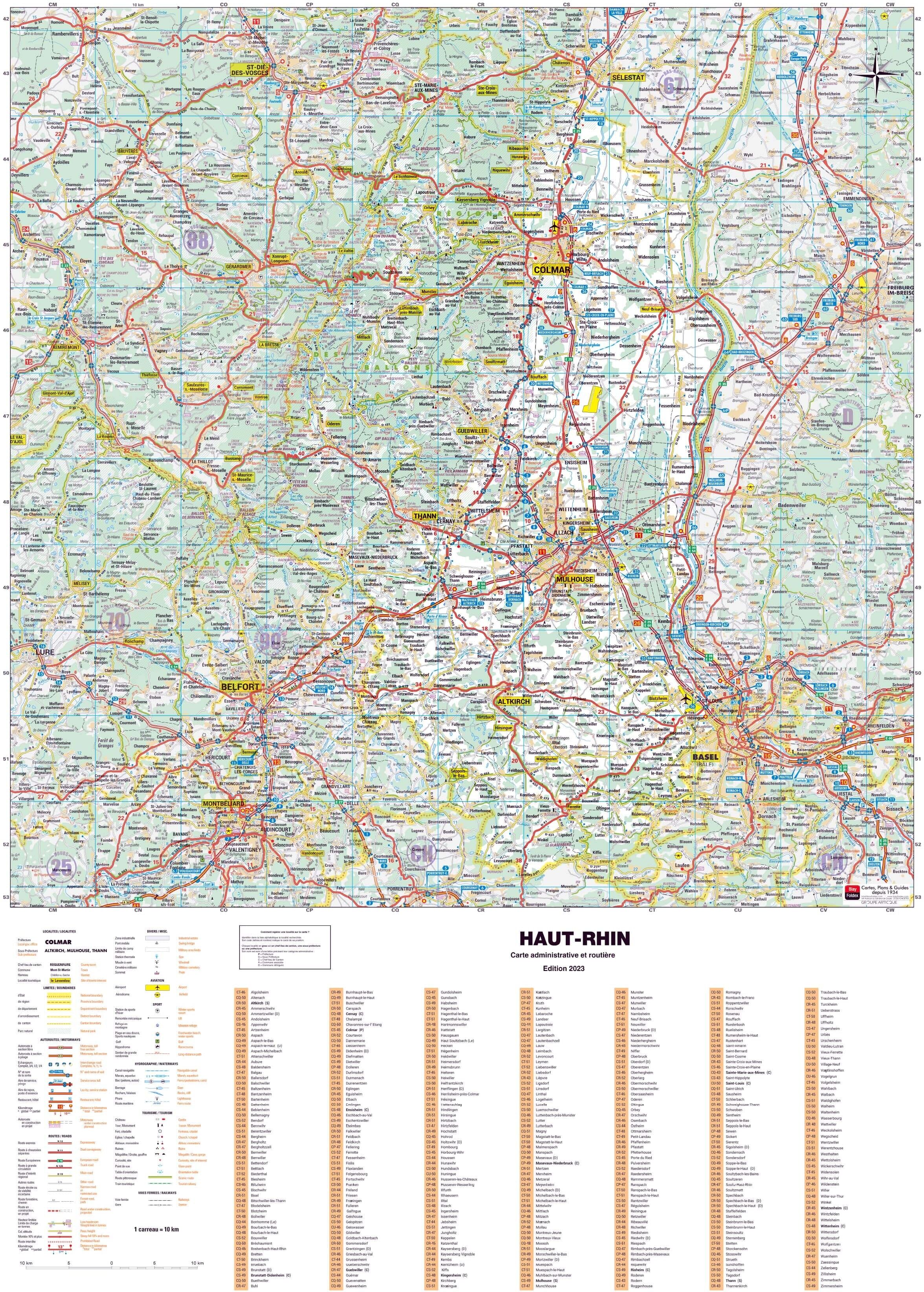 Poster - Haut-Rhin (119 x 85 cm)   Blay Foldex - PVC 3 mm