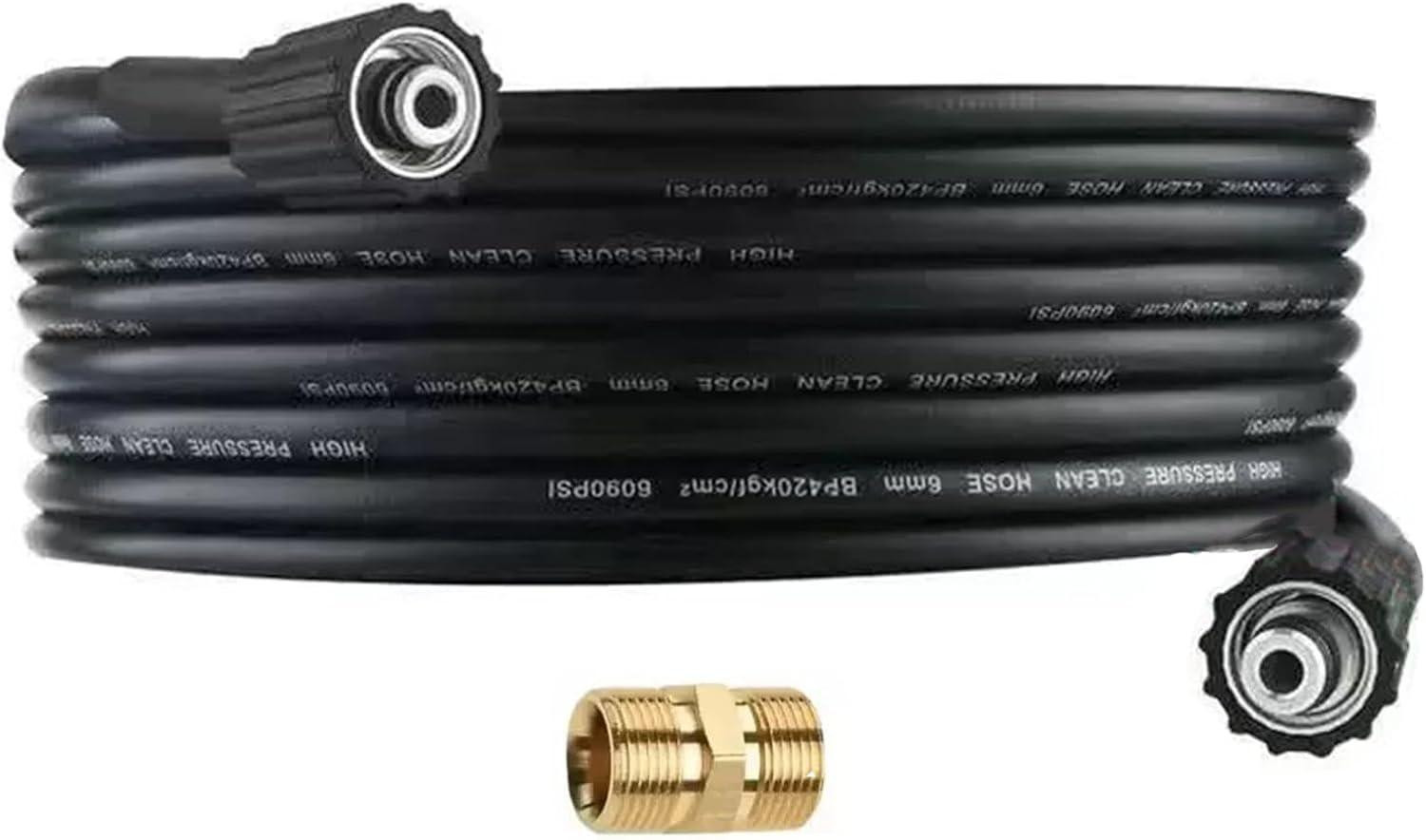 Merkloze hogedrukslang 8 m, M22 x 14 mm, 240 Bar, voor terras