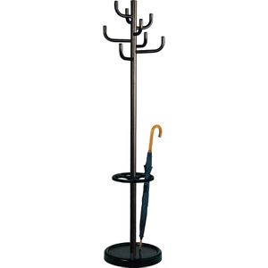 Kerkmann Garderobenständer Sierra 6097, schwarz, mit 8 Haken, aus Metall, 174 x 45cm