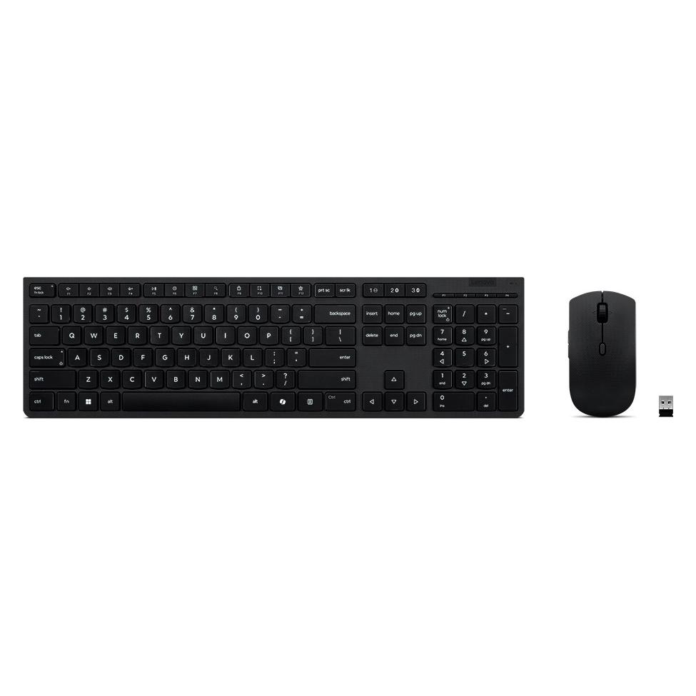 Lenovo Professional Wireless Rechargeable Combo Keyboard and Mouse -US English (US, Kabellos) (4X31R64316)