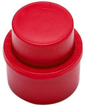 Inspire Daily Merch Reusable Bottle Pump Cover, Inflatable Airtight Soda Cap, Frizzy Drink Sealer red