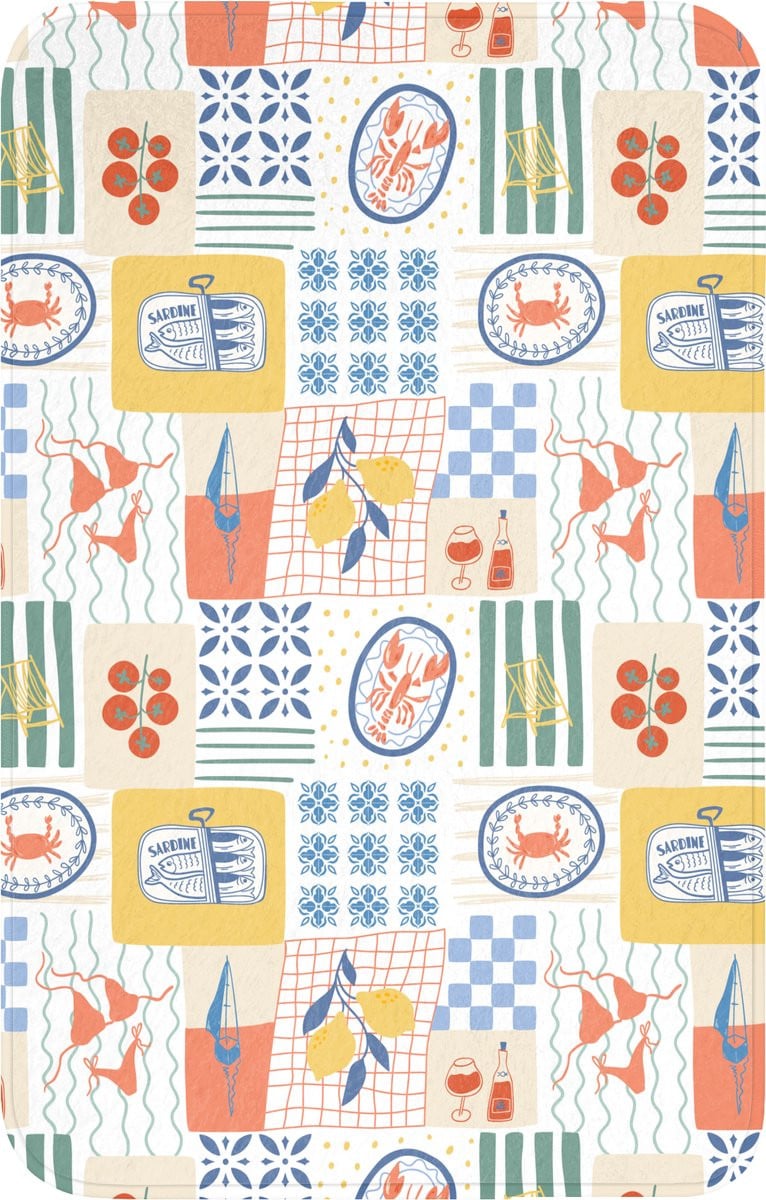 OnlyWow Antislip WC mat met grafisch patroon, 50 x 80 cm