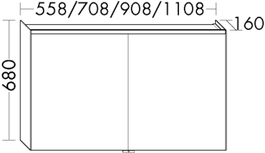 Burgbad Spiegelschrank Iveo 680x558x160 Iveo , SPHY055RPN326 SPHY055RPN326