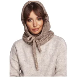 BE Knit, Unisex, Sturmhaube + Halsschlauch, Schlauchschal, Beige