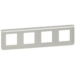 Legrand 079308L Mosaic Rahmen 4x2-modulig, horizontal Farbe: Aluminium