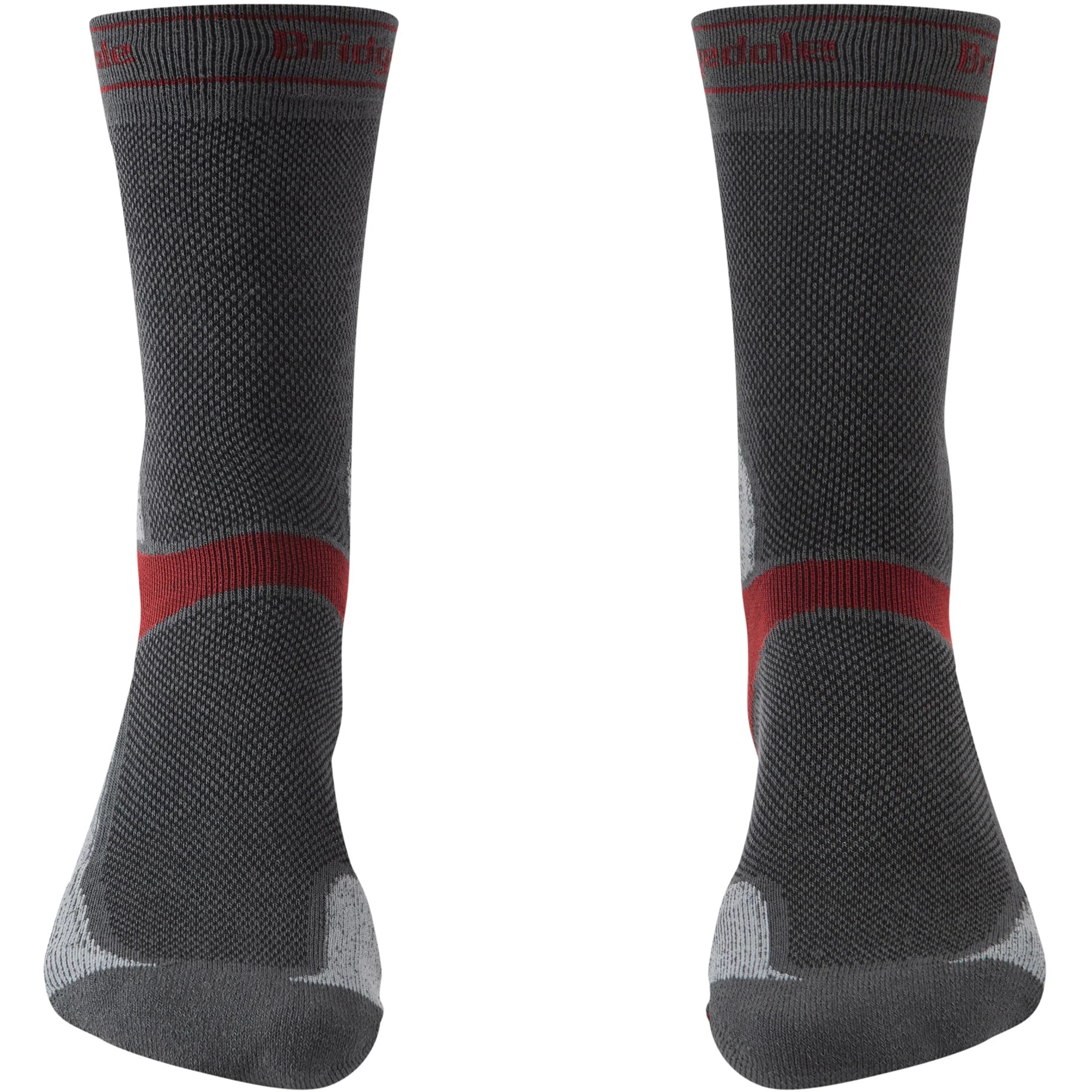 Bridgedale MTB Summer Weight T2 Coolmax Herren Fahrradsocken grau Größe 36 Mountainbike Elastisch