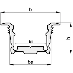 Radium Lampenwerk Einbau-Aluminium-Profil TRPA2522