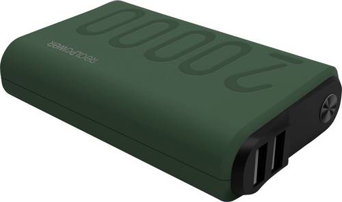 RealPower PB-20000 PD+ Powerbank 20.000 mAh Lithium Midnight, Grün