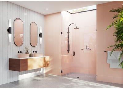 "Glass Warehouse 78"" x 63-5"" Frameless Shower Door - Wall Hinge"