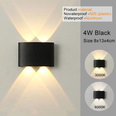 Uplift Picks Modern White LED Up Down Wall Light For Indoor And Outdoor Spaces black (4 W) cool White (5500 7000k) waterproof