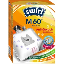 2x Swirl M60 Anti Geruch, Staubsaugerbeutel