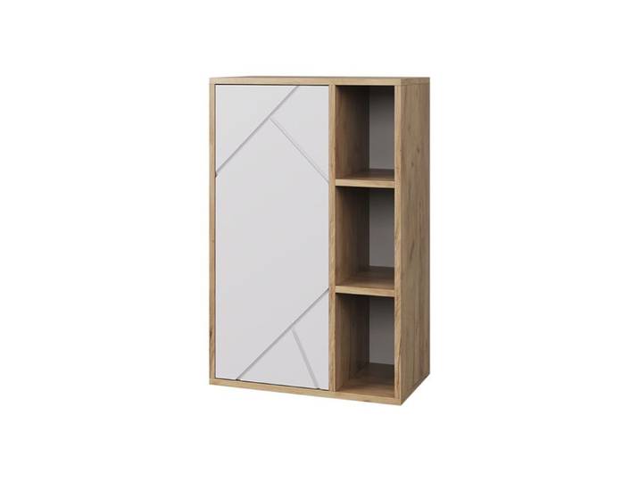 Etagère Berno 50.1x78.4cm avec 3 compartiments ouverts Chêne de force doré/Blanc Vicco 57820