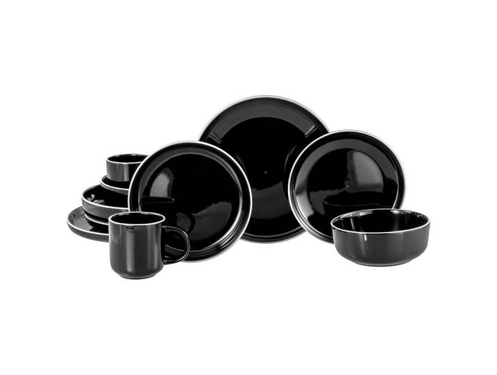 Kombiservice Nordic Gourmet Schwarz Hochglanz, 10-teilig