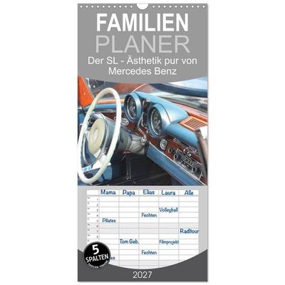 Familienplaner 2027 - Der SL - Ästhetik pur von Mercedes Benz mit 5 Spalten (Wandkalender, 21 x 45 cm) CALVENDO