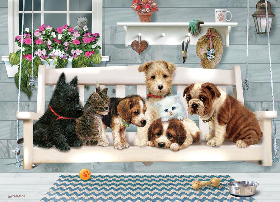 Cobble Hill Puzzel XXL Family Porch Pals, 350 stukjes