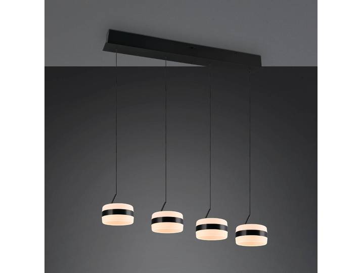 Trio Lighting Hängeleuchte Dios, dimmbar, schwarz, für Wohn- / Esszimmer, Metall, Modern